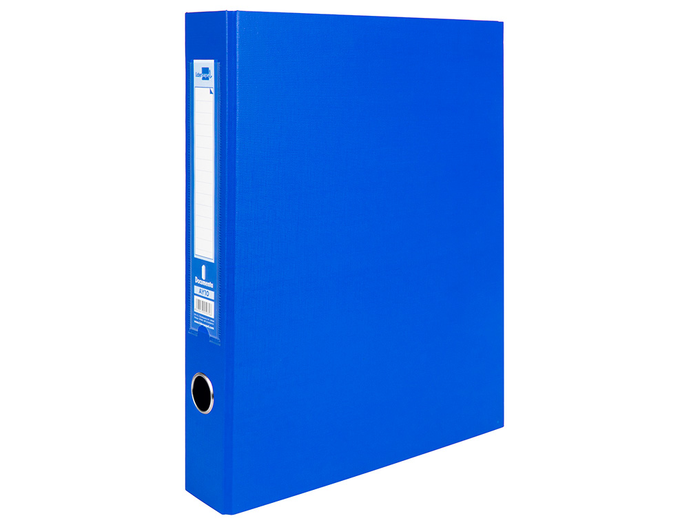 MODULO DE 3 PASTAS DE ARQUIVO LIDERPAPEL 2 ANEIS FOLIO LOMBADA 60 MM AZUL