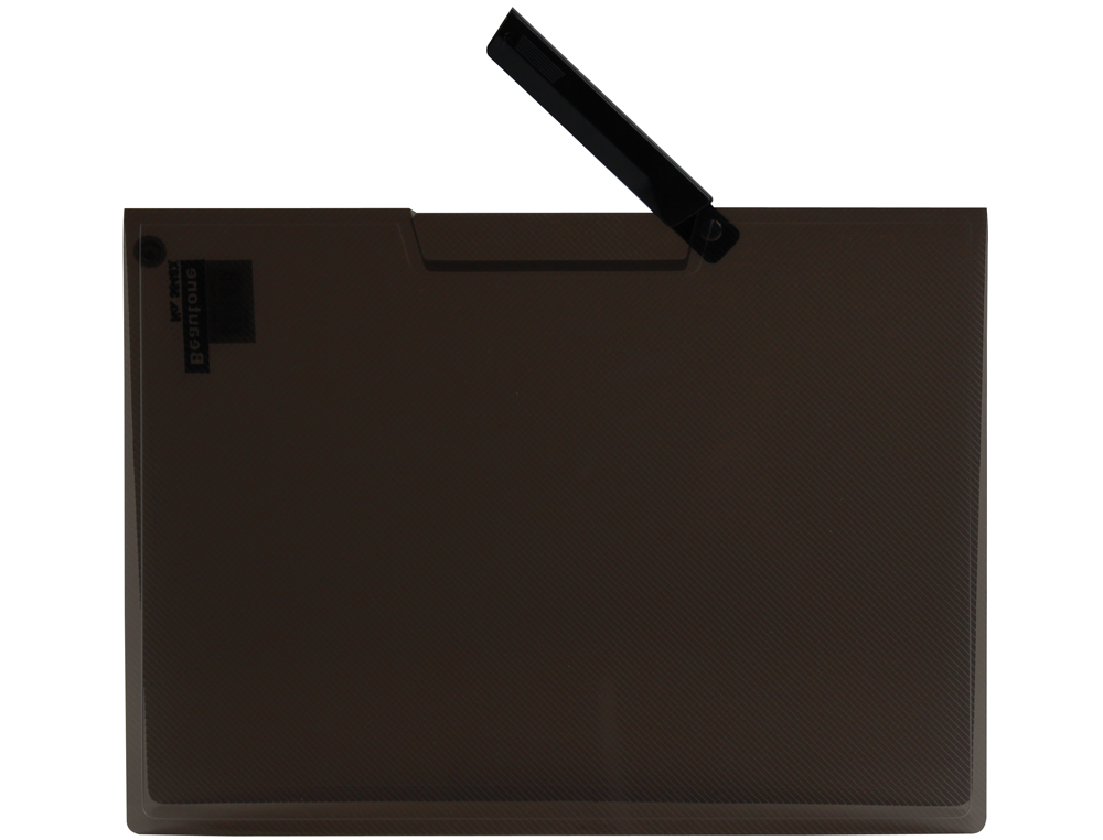 BOLSA DOSSIER LIDERPAPEL COM CLIP LATERAL DIN A4 PRETO 30 FOLHAS