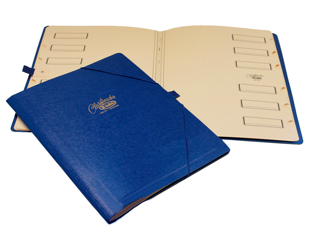PASTA CLASSIFICADORA SARO CARTAO COMPACTO FOLIO COM 12 DEPARTAMENTOS AZUL