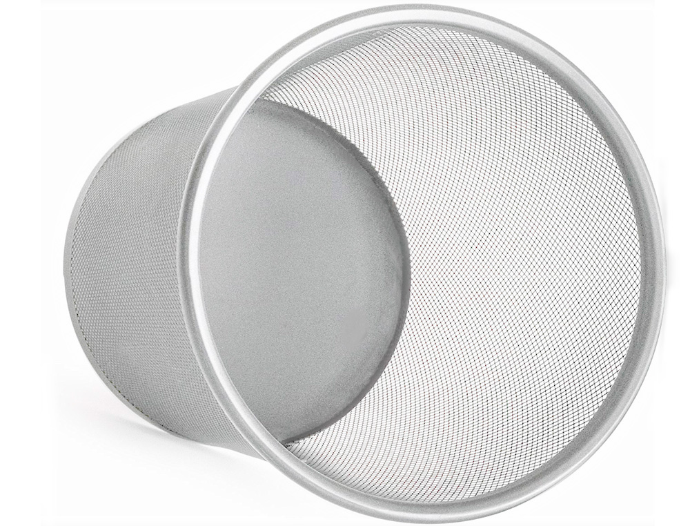 CESTO DE PAPEIS Q-CONNECT DE REDE METALICO PRATA CAPACIDADE 13 LITROS 28X26,5 CM