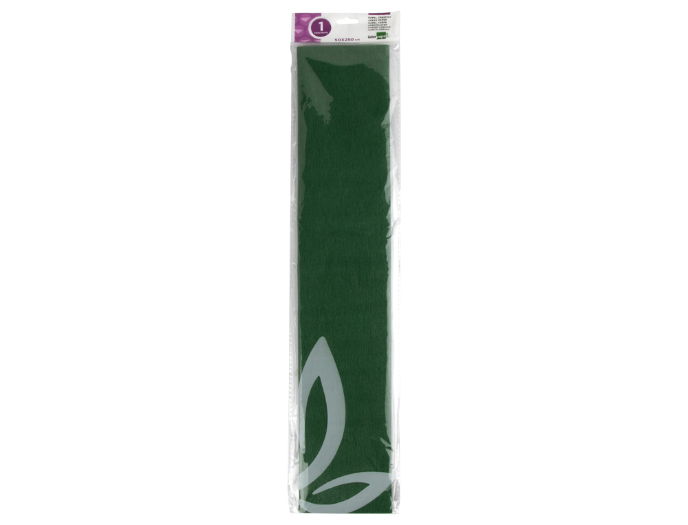 PAPEL CREPE EM CELOFANE LIDERPAPEL 50 CM X 2,5 M VERDE AZEITONA CLASSICO