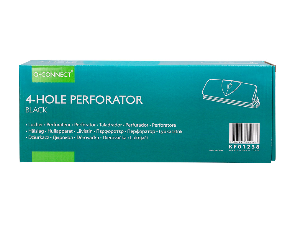 FURADOR Q-CONNECT CAPACIDADE 16 FOLHAS 4 FUROS