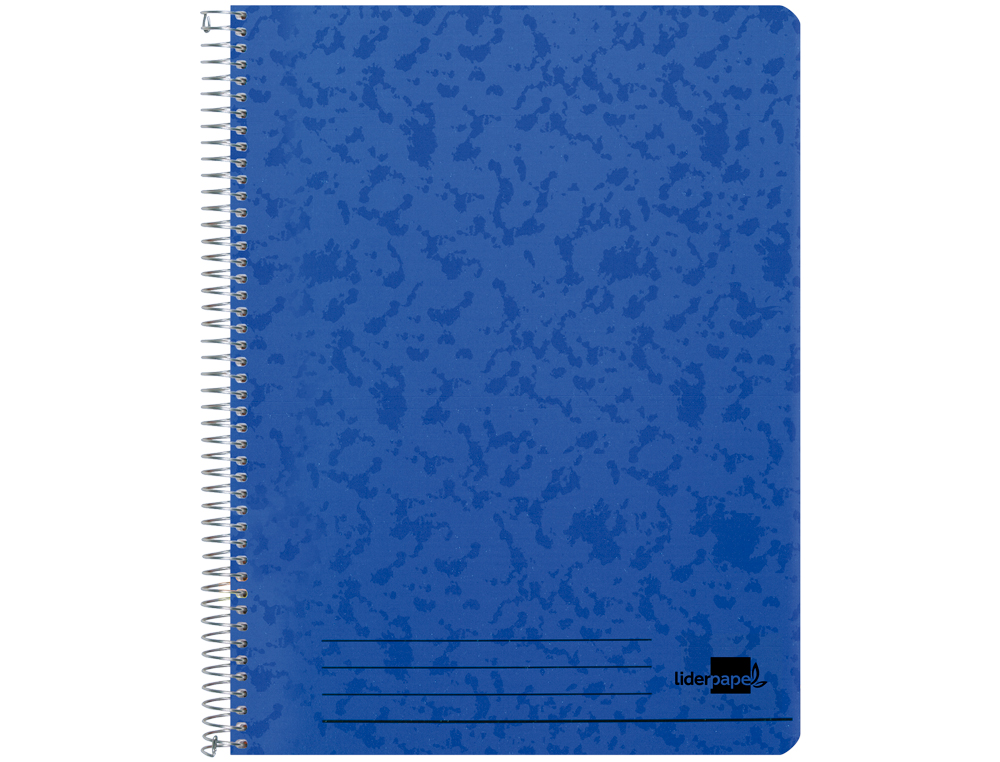 CADERNO ESPIRAL LIDERPAPEL FOLIO 100 F QUADRICULA DE 4 MM CAPA AZUL COM MARGEM 70 GRS