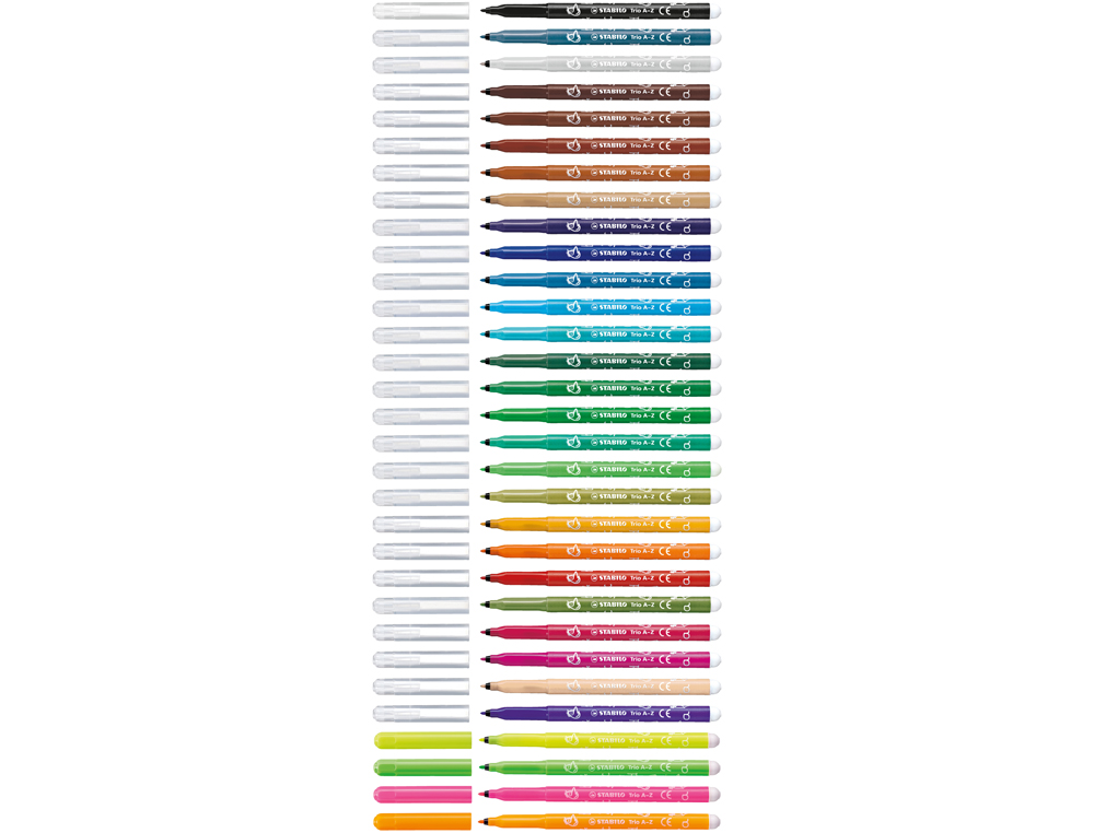 MARCADOR STABILO TRIO 18 CORES