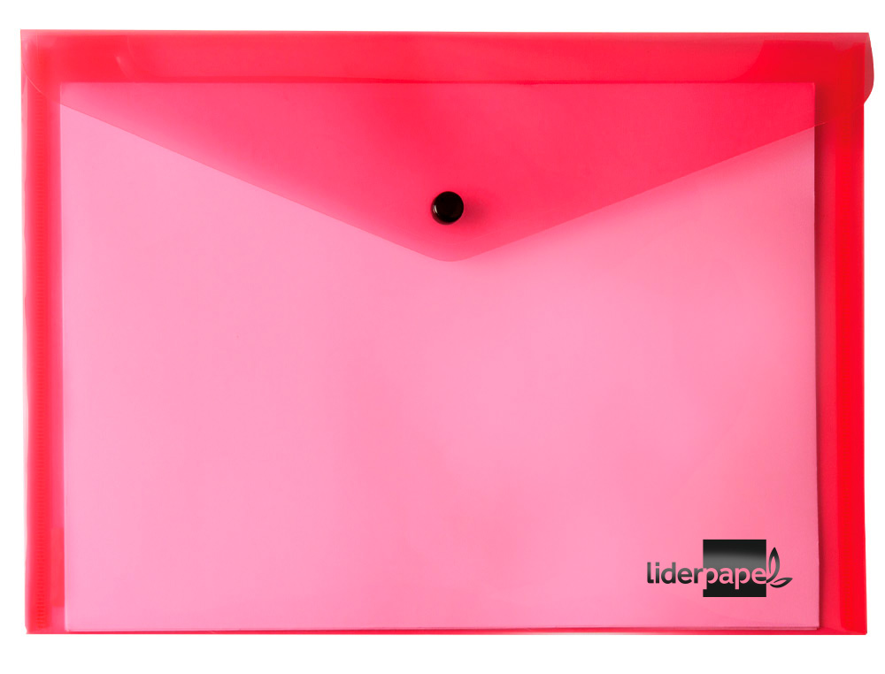 BOLSA PORTA DOCUMENTOS LIDERPAPEL COM MOLA DIN A5 VERMELHO