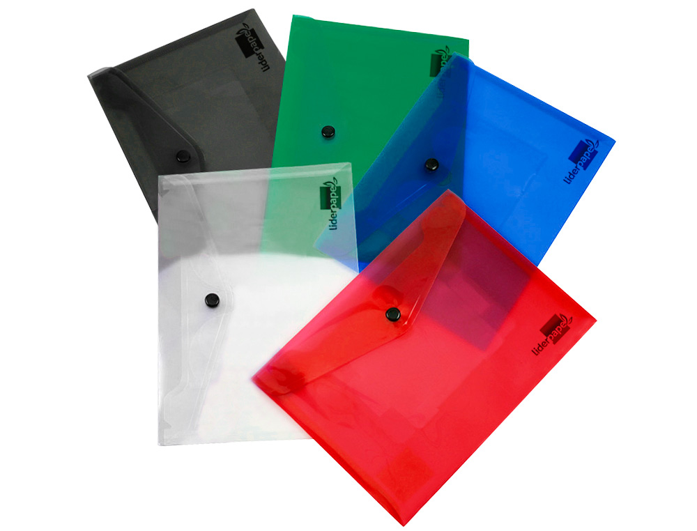 BOLSA PORTA DOCUMENTOS LIDERPAPEL COM MOLA DIN A5 VERMELHO