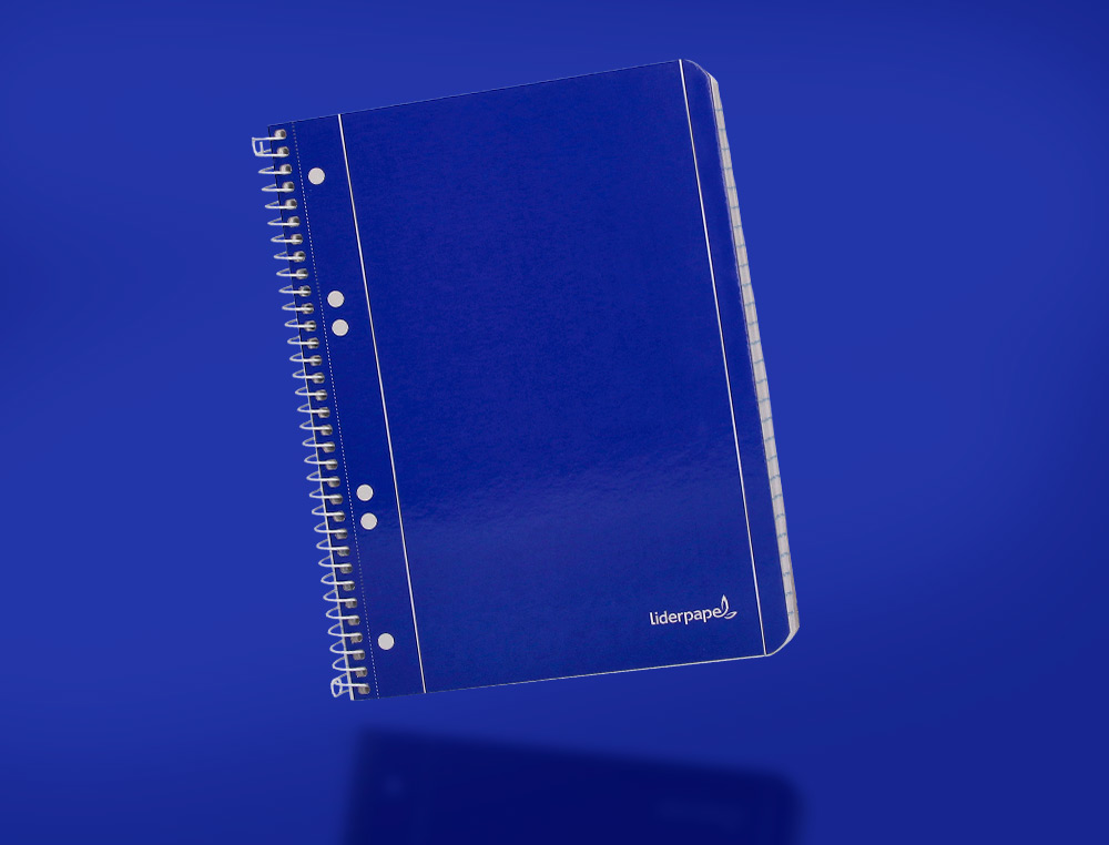 CADERNO ESPIRAL LIDERPAPEL CAPA AZUL MICRO 80 F DIN A5 PAUTADO