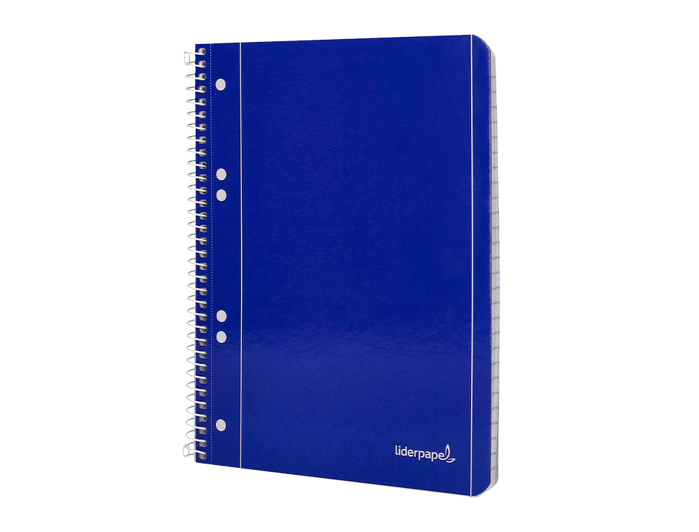 CADERNO ESPIRAL LIDERPAPEL CAPA AZUL MICRO 80 F DIN A5 PAUTADO