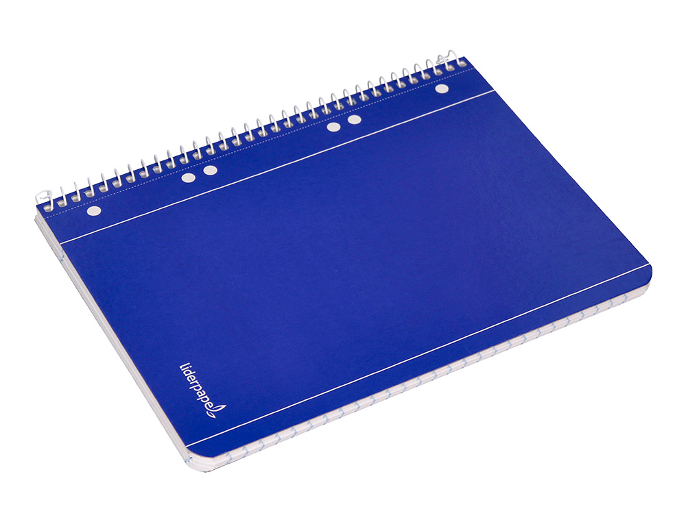 CADERNO ESPIRAL LIDERPAPEL CAPA AZUL MICRO 80 F DIN A5 PAUTADO