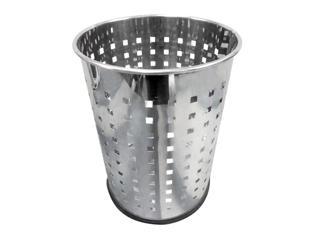 CESTO DE PAPEIS Q-CONNECT METALICO CROMADO CAPACIDADE 12 LITROS 250 X 325 MM