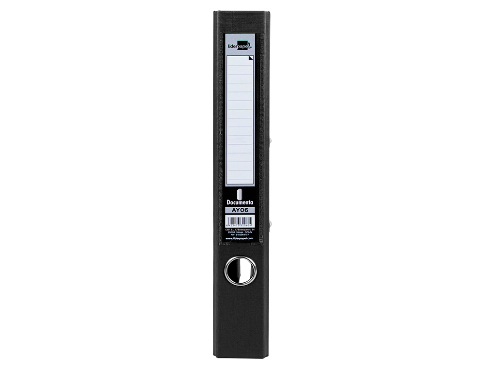 PASTA DE ARQUIVO DE ALAVANCA LIDERPAPEL DOCUMENTA PVC DIN A4 LOMBADA 52 MM PRETA