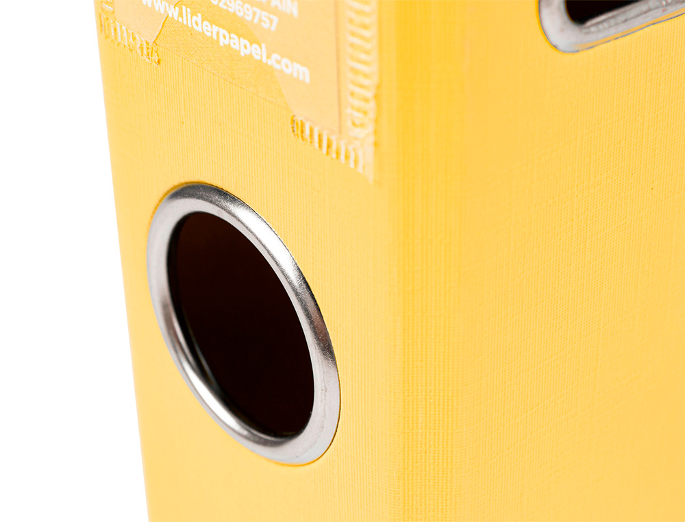 PASTA DE ARQUIVO DE ALAVANCA LIDERPAPEL DOCUMENTA PVC DIN A4 LOMBADA 52 MM AMARELA