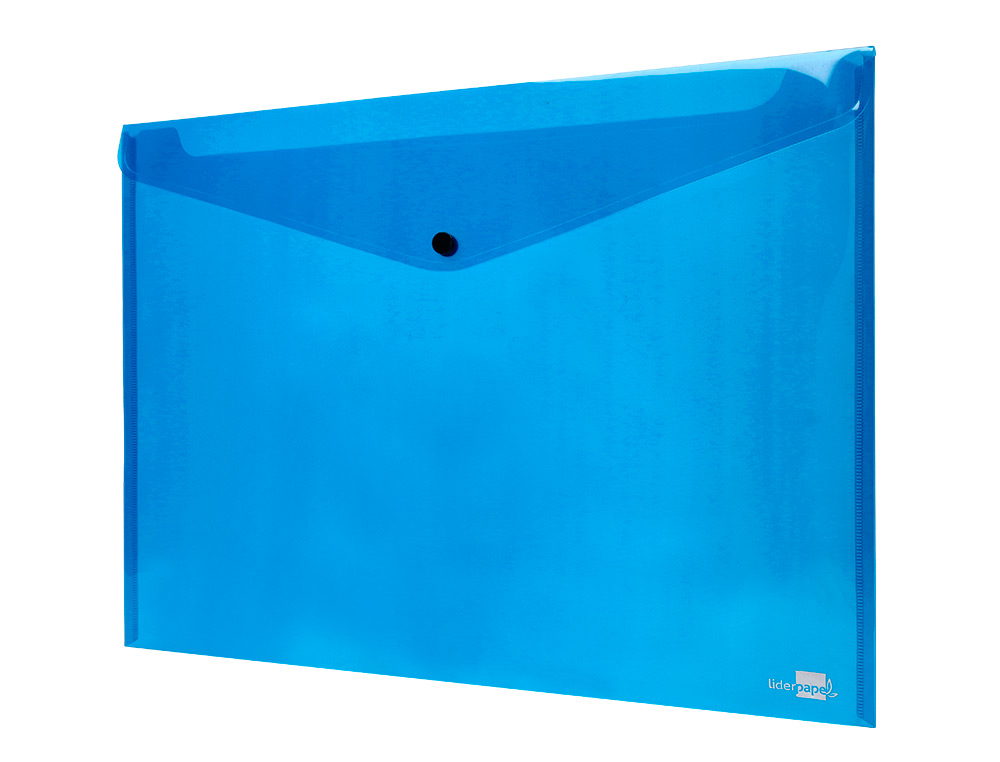 BOLSA PORTA DOCUMENTOS LIDERPAPEL COM MOLA DIN A3 AZUL