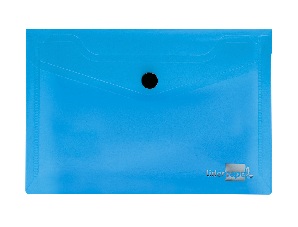BOLSA PORTA DOCUMENTOS LIDERPAPEL COM MOLA DIN A6 AZUL