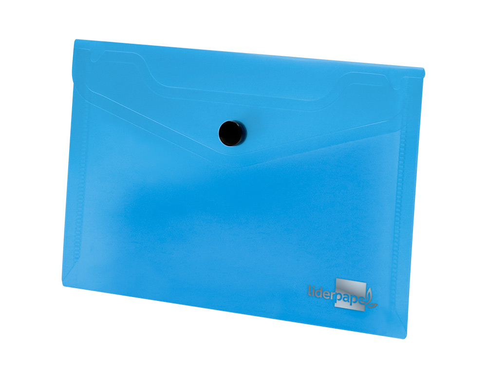 BOLSA PORTA DOCUMENTOS LIDERPAPEL COM MOLA DIN A6 AZUL