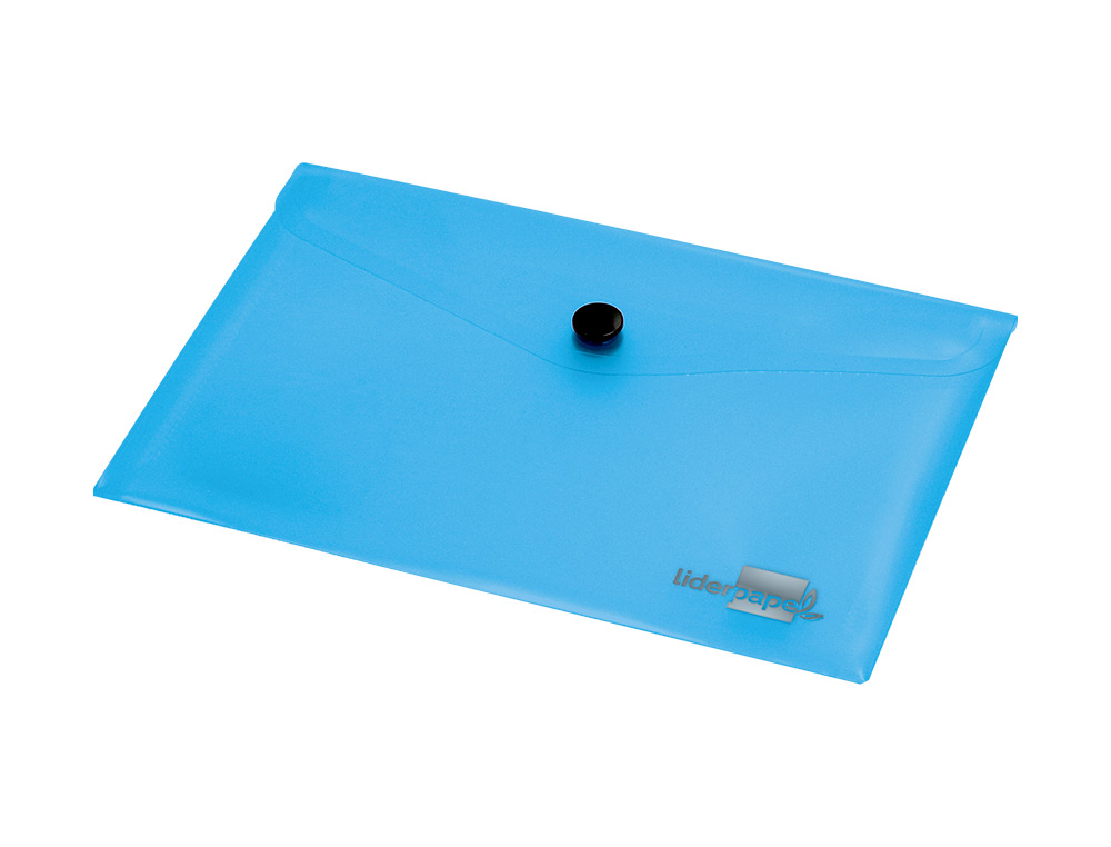 BOLSA PORTA DOCUMENTOS LIDERPAPEL COM MOLA DIN A6 AZUL