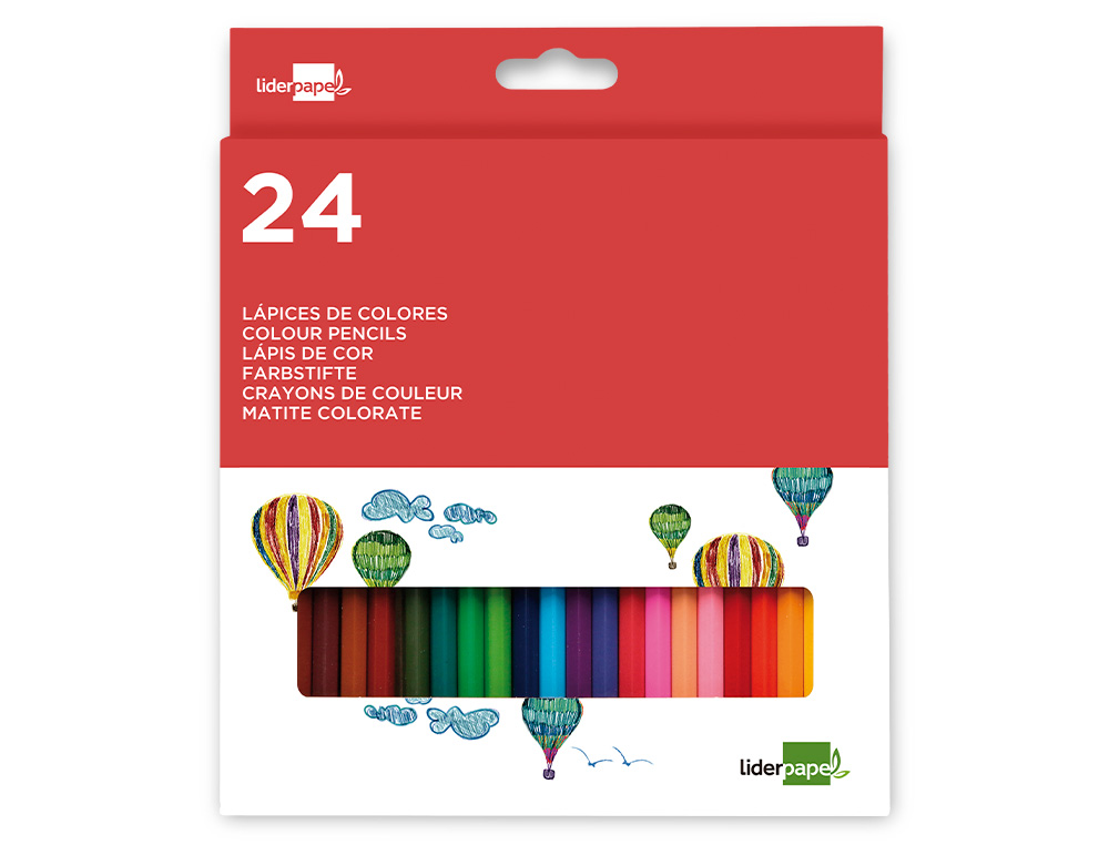 LAPIS DE COR LIDERPAPEL 24 UNIDADES