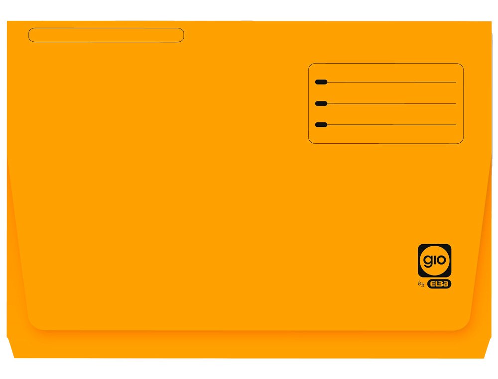 CLASSIFICADOR GIO EM CARTOLINA FOLIO POCKET AMARELO COM BOLSA E ABA