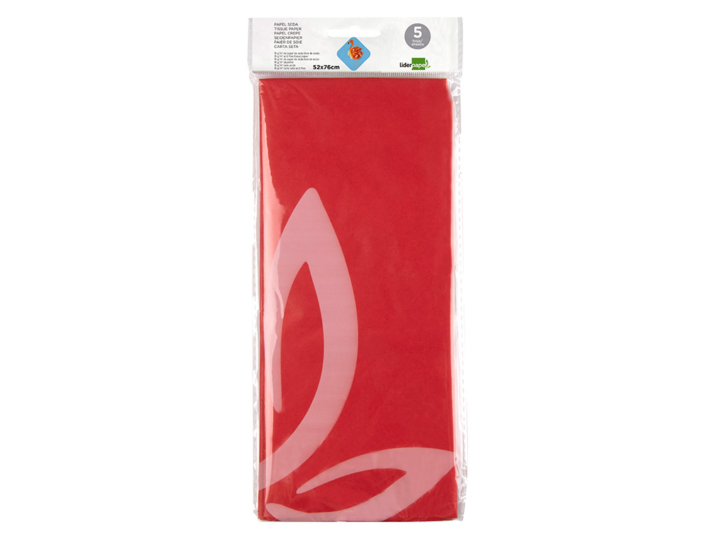 PAPEL SEDA LIDERPAPEL 52 X 76 CM 18 GR VERMELHO