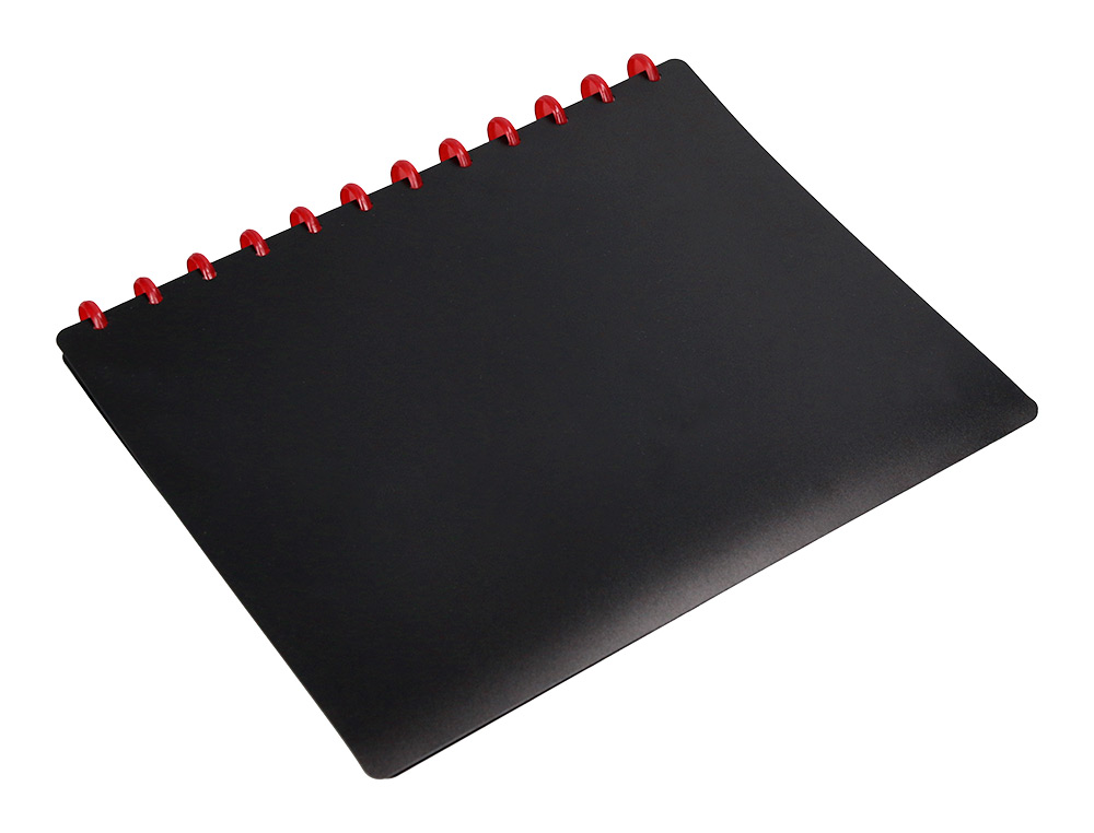 CAPA CATALOGO LIDERPAPEL COM ANEIS PLASTICOS PRETO