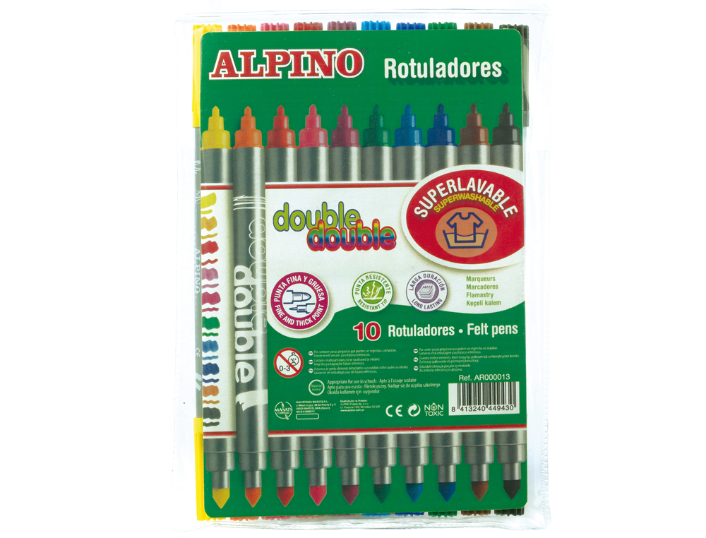 MARCADOR ALPINO DOUBLE 10 UNIDADES