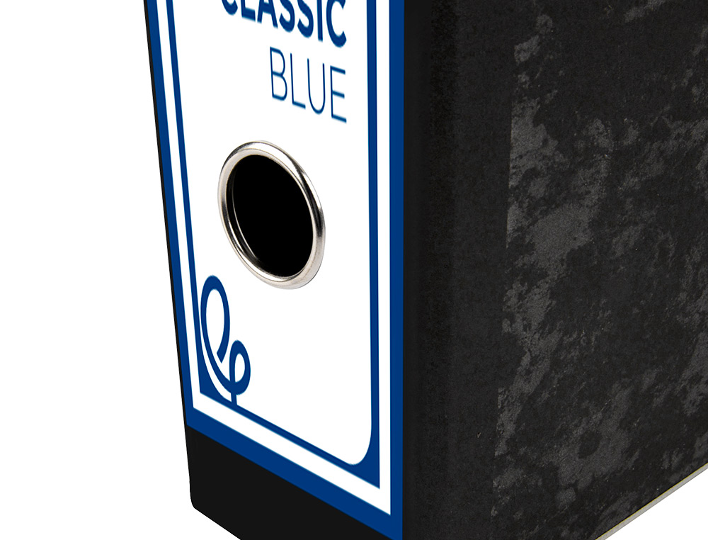 PASTA DE ARQUIVO LIDERPAPEL CLASSIC BLUE CARTAO FORRADO QUARTO GASPEADA PRETA