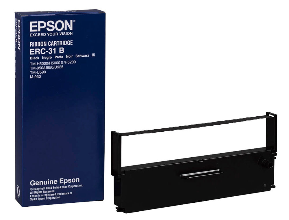 FITA IMPRESSORA EPSON ERC-31B PRETO M-930 TM-930/930II/950/ U950/U925/H5000/U590