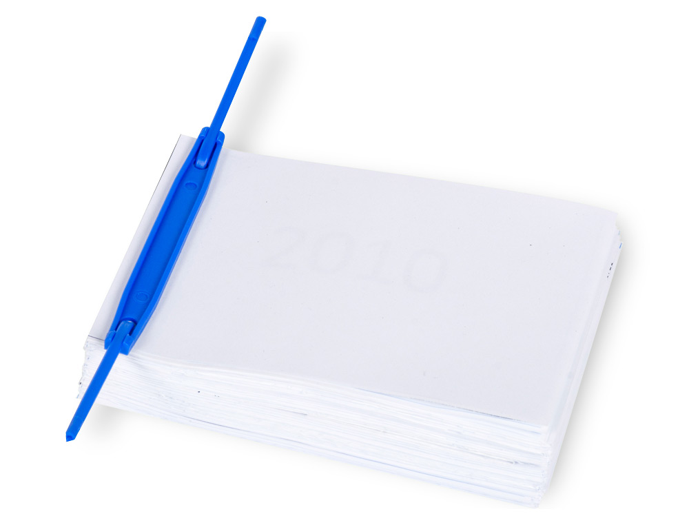 ENCADERNADOR FASTENER Q-CONNECT PLASTICO E-CLIPS COR AZUL CAIXA DE 100 UNIDADES