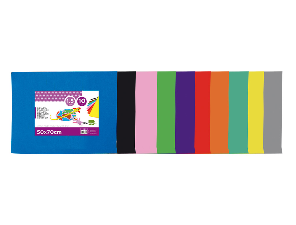 GOMA EVA LIDERPAPEL 50X70 CM 60GR 1,5 MM ESPESSURA VERMELHO