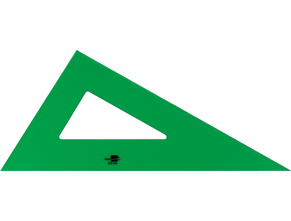 ESQUADRO LIDERPAPEL 32 CM PLASTICO VERDE