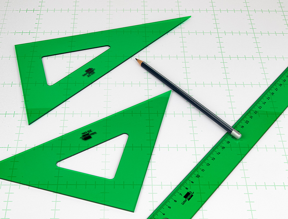 ESQUADRO LIDERPAPEL 32 CM PLASTICO VERDE