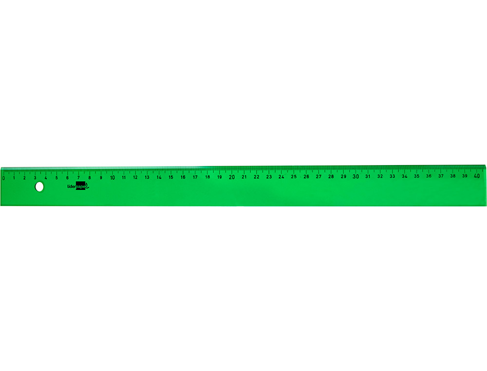 REGUA LIDERPAPEL 40 CM PLASTICO VERDE