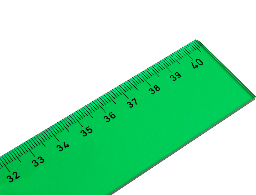 REGUA LIDERPAPEL 40 CM PLASTICO VERDE
