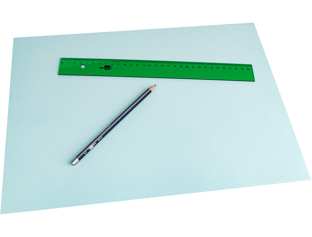 REGUA LIDERPAPEL 40 CM PLASTICO VERDE