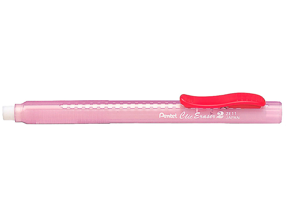 BORRACHA LAPIS PENTEL ZE11T CORPO TRANSLUCIDO VERMELHO