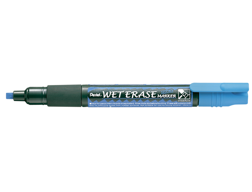 MARCADOR PENTEL GIZ SMW26 WET ERASE AZUL