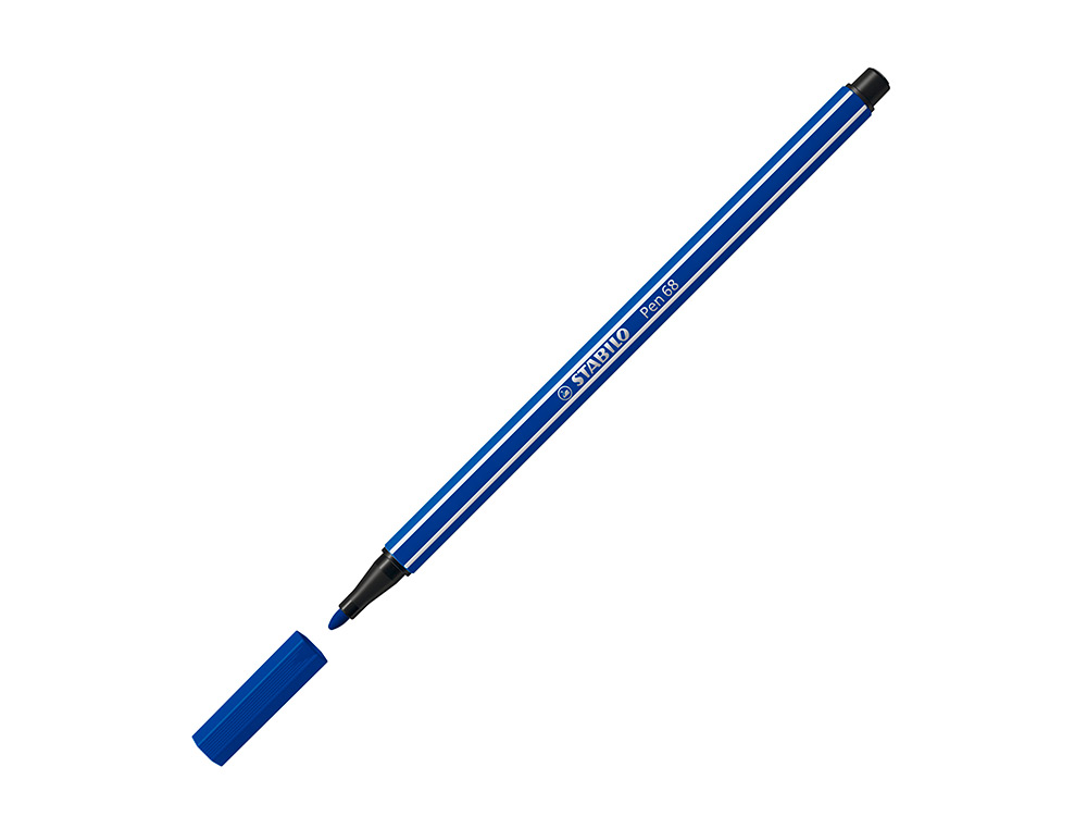 MARCADOR STABILO AGUARELAVEL PEN 68 AZUL MARINHO ULTRAMAR 1 MM