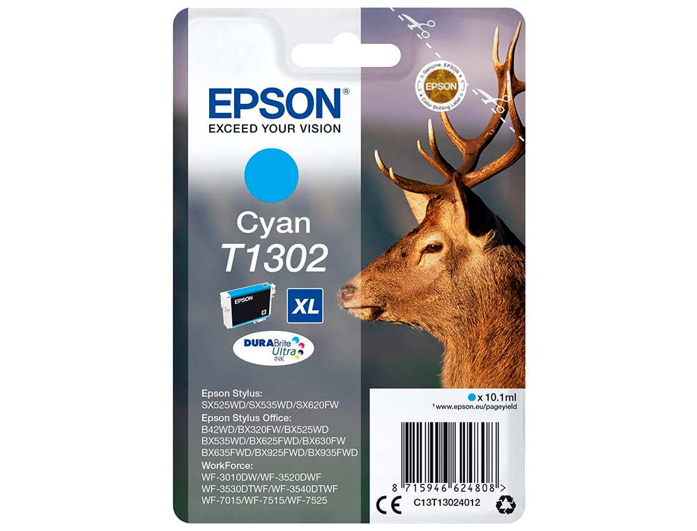 TINTEIRO EPSON STYLUS T1302 CIAN OFFICE BX320F ALTA CAPACIDADE
