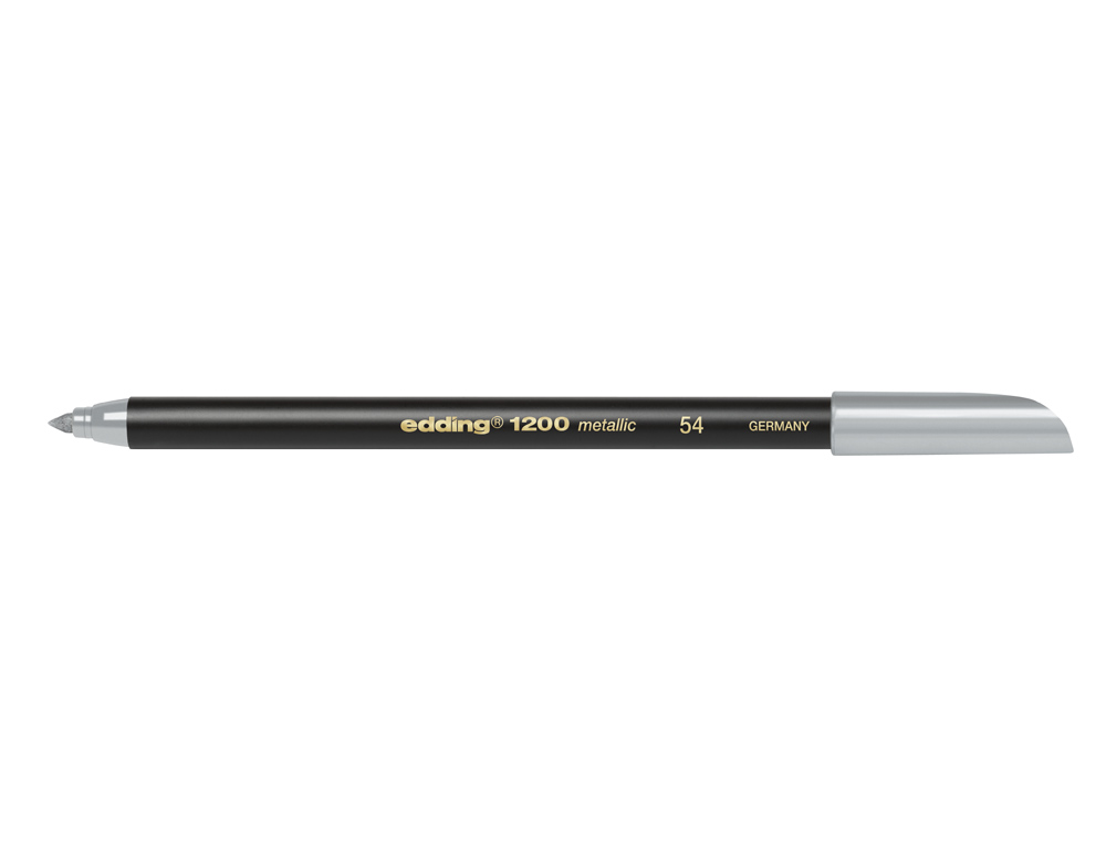 MARCADOR EDDING 1200 PONTA DE FIBRA REDONDA TRACO 1-3 MM N.54 PRATA