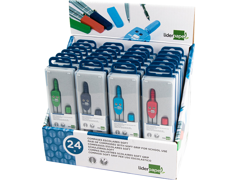 COMPASSO LIDERPAPEL MK-2 COM PEGA EXTRA SUAVE CORES SORTIDAS