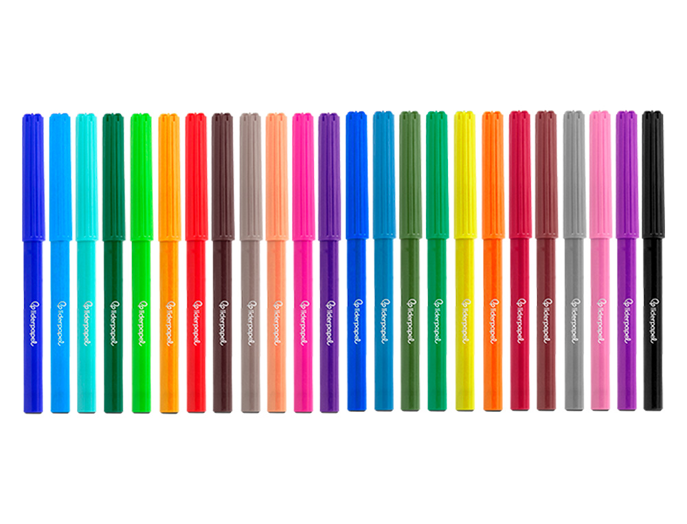 MARCADOR LIDERPAPEL FELTRO SLIM CAIXA 24 CORES