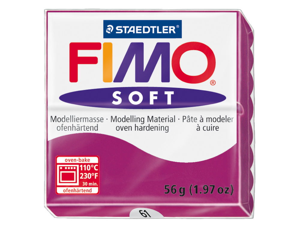 PASTA PARA MODELAR STAEDTLER FIMO SOFT 56 GR COR PURPURA