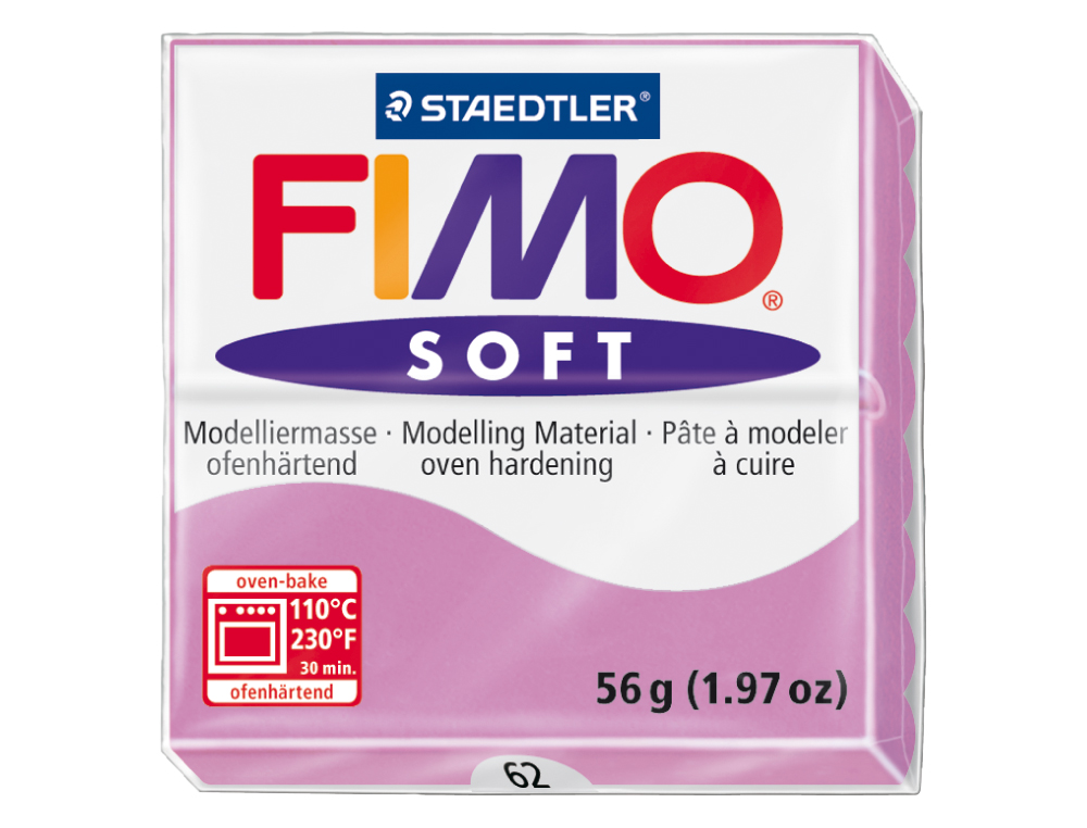 PASTA PARA MODELAR STAEDTLER FIMO SOFT 56 GR COR VIOLETA CLARO