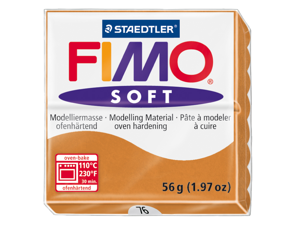 PASTA PARA MODELAR STAEDTLER FIMO SOFT 56 GR COR COGNAC