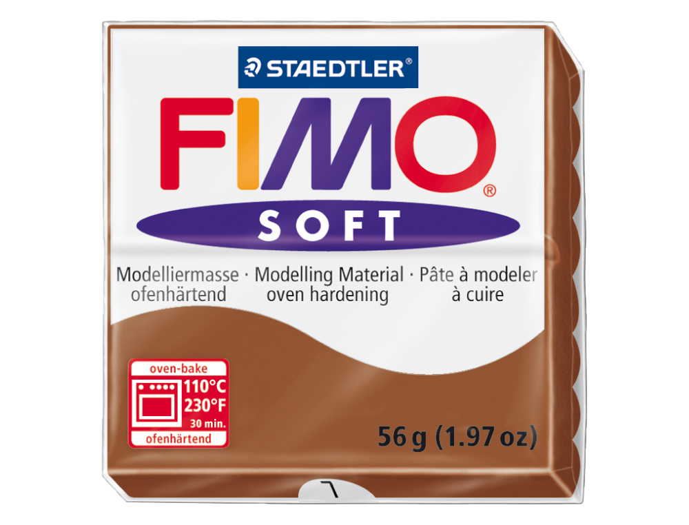 PASTA PARA MODELAR STAEDTLER FIMO SOFT 56 GR COR CARAMELO
