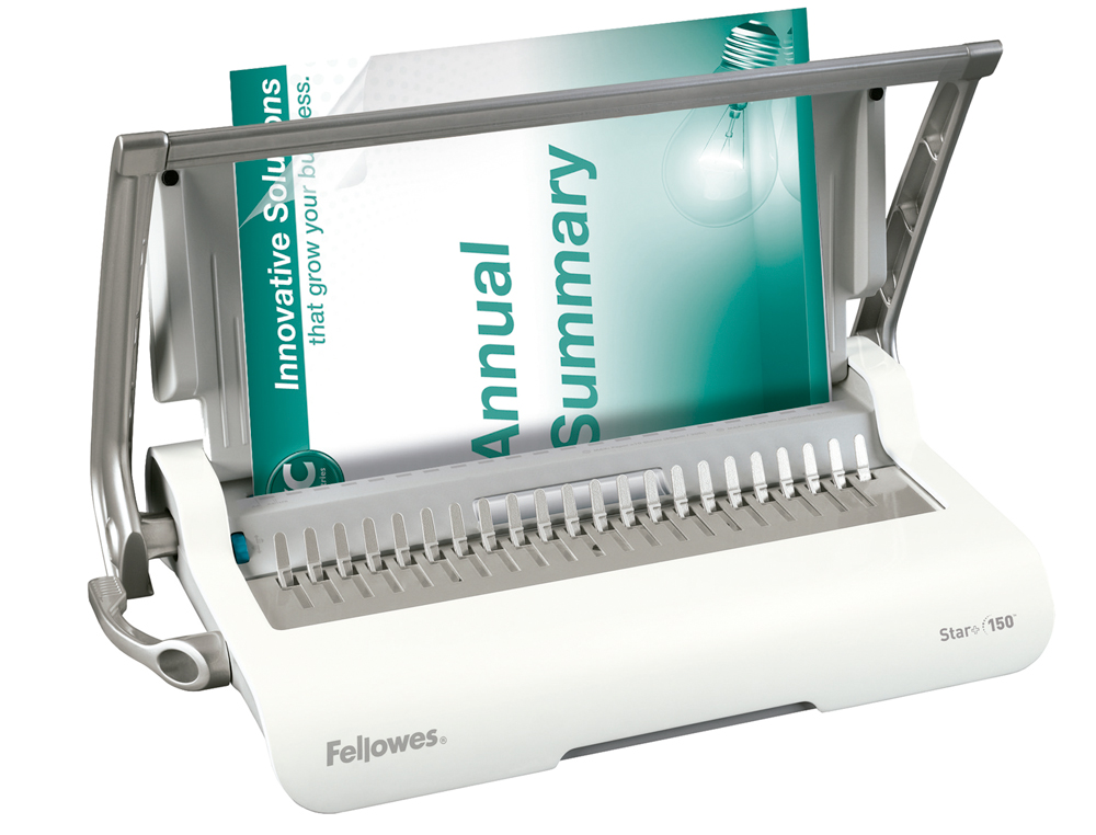 ENCADERNADORA FELLOWES STAR+150 PERFURA 15 FOLHAS FORMATO DIN A4 ENCADERNA ATE 150 FOLHAS