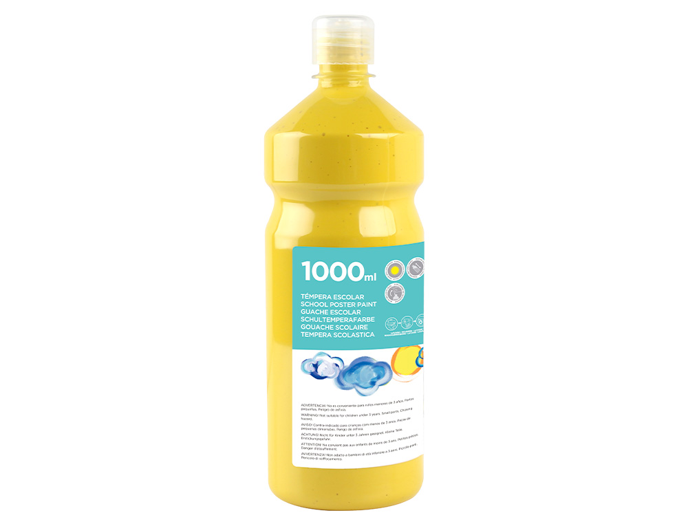 GUACHE ESCOLAR LIDERPAPEL 1000 ML AMARELO PRIMARIO