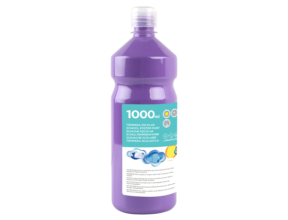 GUACHE ESCOLAR LIDERPAPEL 1000 ML LILAS
