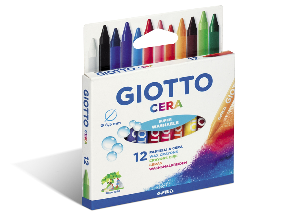LAPIS DE CERA GIOTTO CAIXA DE 12 CORES
