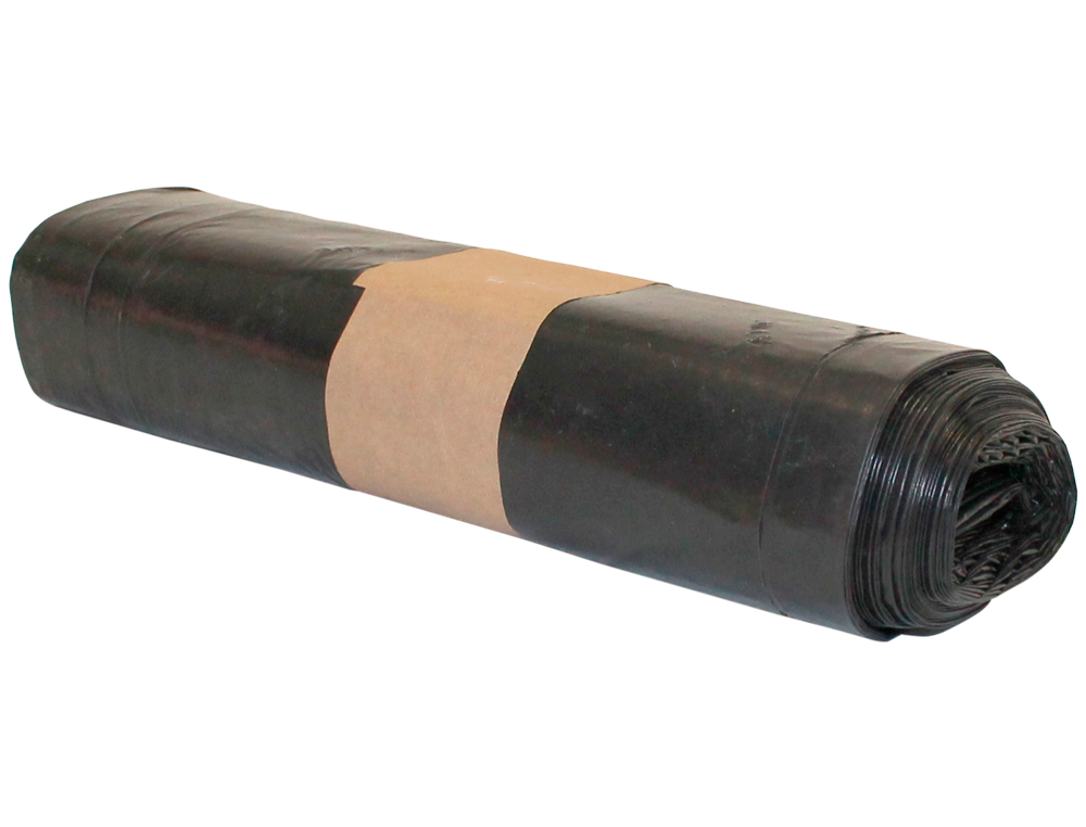 SACO DE LIXO DOMESTICO PRETO 52X60CM GALGA 80 ROLO DE 20 UNIDADES